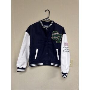 Limited Too Girls Relaxed Fit Snap Closure Varsity Jacket Sz Large (12-14)